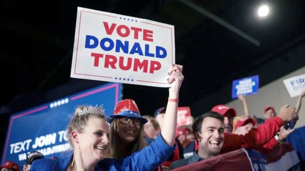 Thousands queued for hours to hear the former president speak in Richmond, Virginia. — courtesy Getty Images