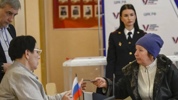 Officials said the turnout was greater than 74% in the Russian election