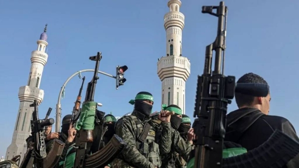 Members of the Izzedine al-Qassam Brigades in Gaza (file)