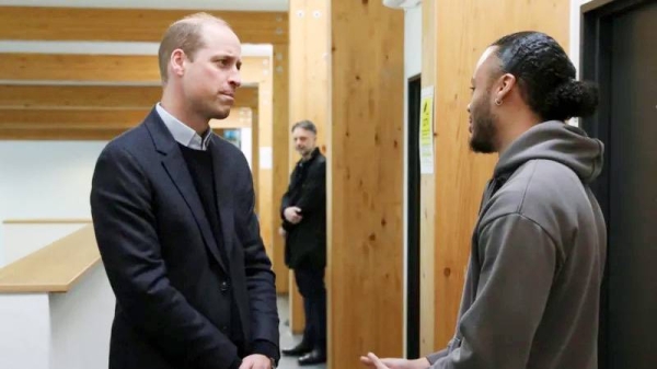 Prince William meets volunteer in Sheffield. — courtesy PA Media