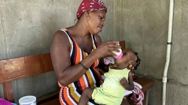 Six-month-old Jeselin Joseph was dangerously malnourished a few weeks ago
