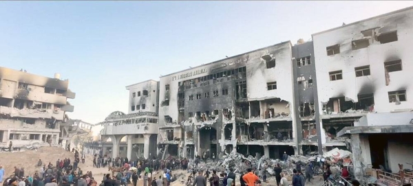 Footage of destruction of Al-Shifa hospital in Gaza, following the end of the latest Israeli siege. The World Health Organization (WHO) reiterated that hospitals must be respected and protected; they must not be used as battlefields. — courtesy UN News