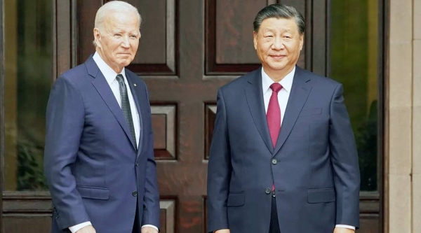 US President Joe Biden meets with Chinese leader Xi Jinping on the sidelines of the Asia-Pacific Economic Cooperation (APEC) summit, in Woodside, California, November 15, 2023. — courtesy Reuters 