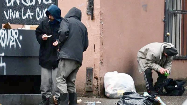 People using drugs in the streets of Portland, Oregon. — courtesy Getty Images
