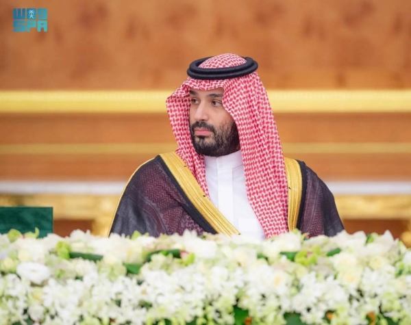 Crown Prince and Prime Minister Mohammed bin Salman chairs the weekly session of the Council of Ministers in Jeddah on Tuesday.