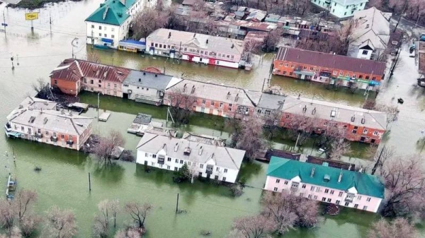 Flooded part of Orsk, in Russia's Orenburg region, on Monday. — courtesy AFP