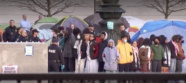 Dozens of Gaza protesters arrested at Yale University.