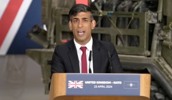 World most dangerous since the end of the Cold War, says UK Premier Rishi Sunak.