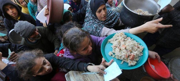 Food is distributed to desperate Palestinians. — courtesy UNRWA