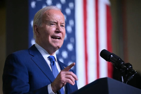 President Joe Biden speaks about his Investing in America agenda, at Gateway Technical College in Sturtevant, Wisconsin, on May 8, 2024