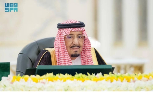 Custodian of the Two Holy Mosques King Salman chairs the Council of Ministers’ session in Jeddah on Tuesday.


