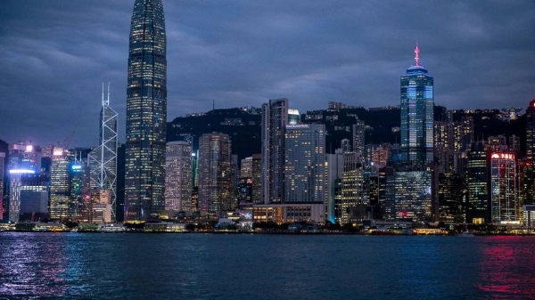 A general view showing the Hong Kong skyline