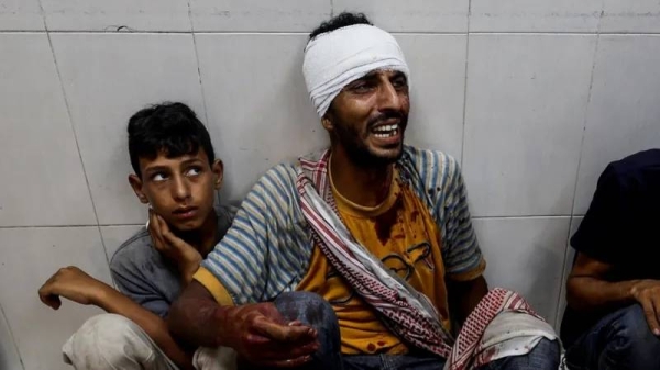 Casualties from the strike have been brought to Nasser hospital in Khan Younis