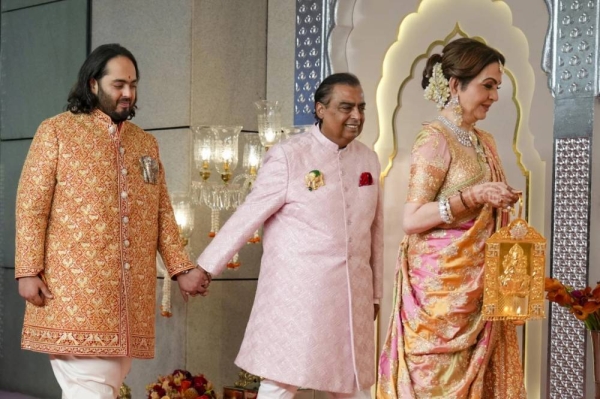 Son of Asia’s richest man weds in year’s most extravagant ceremony