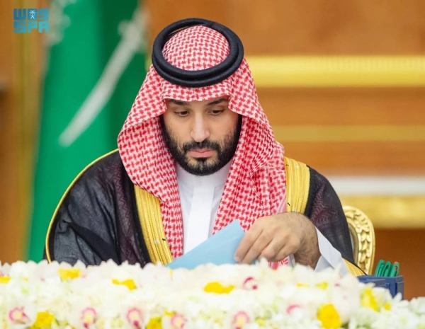 Crown Prince and Prime Minister Mohammed bin Salman chairs Cabinet session in Jeddah on Tuesday.

