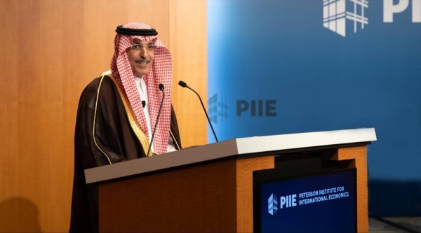 Saudi Finance Minister during his participation in the Peterson Institute for International Economics' Macro Week in Washington.