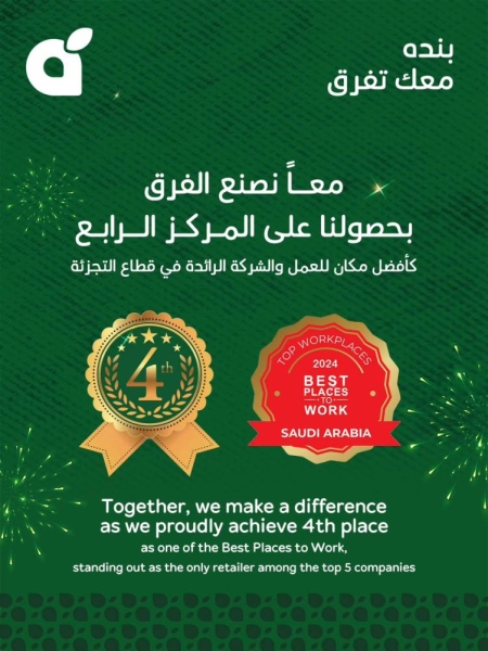 Panda is the leading retail company among the Top Five Best Places to Work