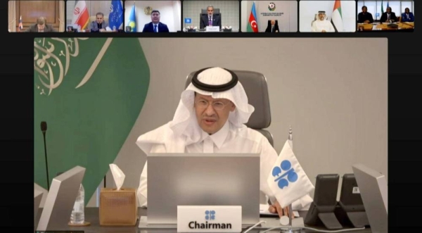 Saudi Minister of Energy Prince Abdulaziz bin Salman chairs the meeting of the OPEC and non-OPEC Participating Countries in the Declaration of Cooperation (DoC) on Thursday.