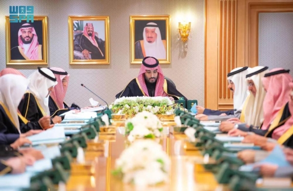 Crown Prince and Prime Minister Mohammed bin Salman chairs the Cabinet session in AlUla on Tuesday.