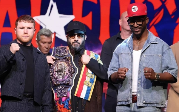 Canelo, Scull face off in New York ahead of Riyadh showdown