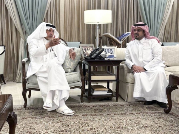 Emir of Makkah Prince Khalid Al-Faisal and his deputy, Prince Saud bin Mishal bin Abdulaziz.