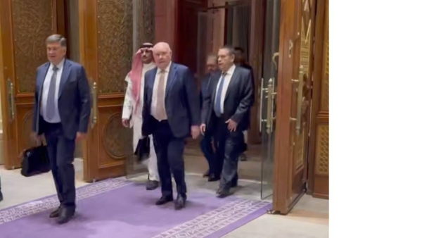 Russian delegation leaving Riyadh’s Ritz Carlton Hotel after their meeting with the US officials.
