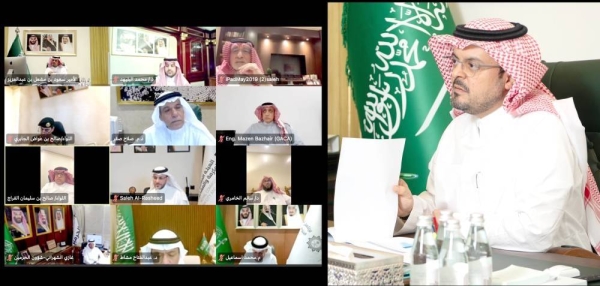 Deputy Emir of Makkah Prince Saud bin Mishaal chairs a .meeting of the Central Hajj Committee on Wednesday.
