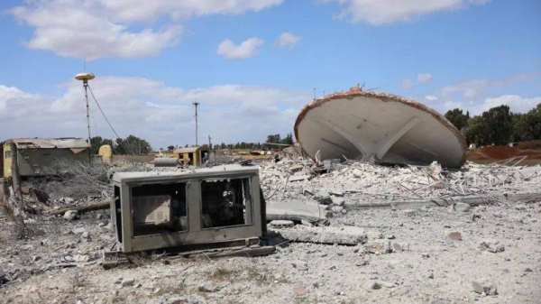 Israel's military said it hit military capabilities that remained at Hama airbase