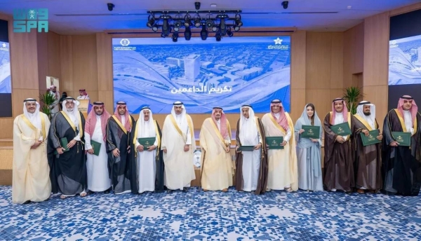 Emir of Riyadh Prince Faisal bin Bandar attending the ceremony of launching healthcare projects in Riyadh on Monday.