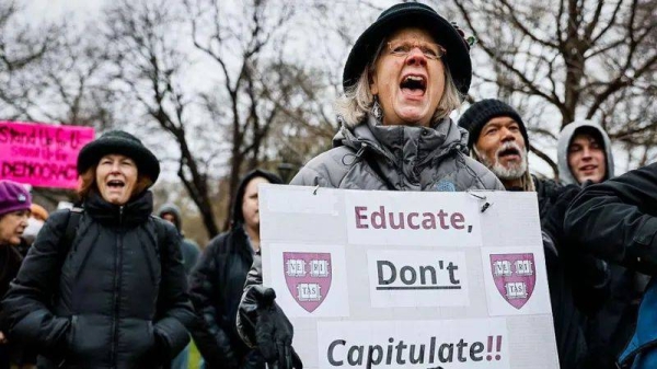 Protesters had called for the university to reject demands from the White House