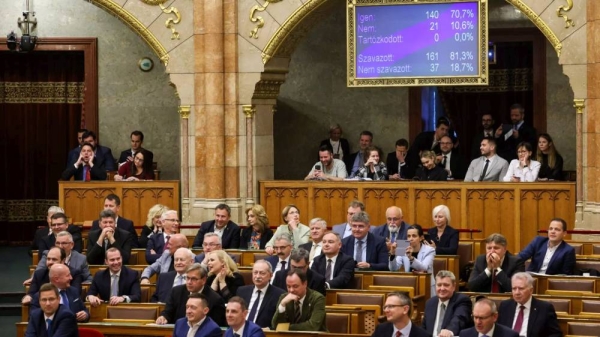 Hungary's parliament passes an amendment to the constitution that allows the government to ban public events by LGBTQ  communities in Budapest, 14 April, 2025