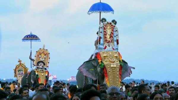 The procession has been passing through the airport since it was built in 1932