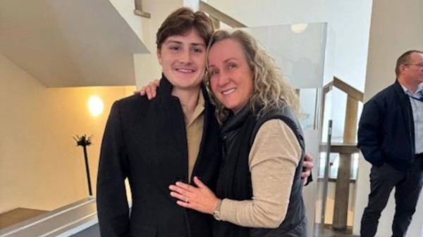 Owen Ray in an undated picture with his mother, Sara Buchen-Ray. Ray Family