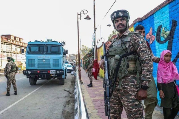 Heavy security outside the hospital treating tourists injured in the Pahalgam militant attack