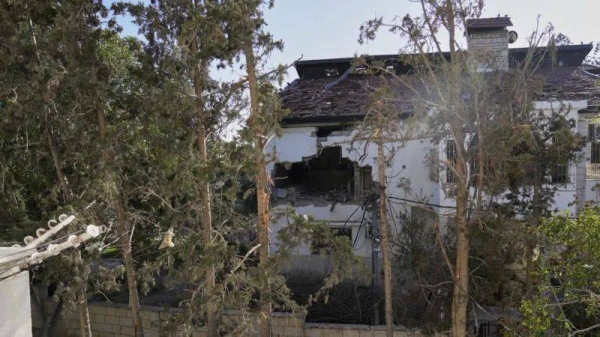 The UN guesthouse in Deir al-Balah where staff were located when the building was struck, killing one and injuring others