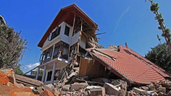 Authorities in Indian-administered Kashmir have demolished the houses of at least 10 alleged militants
