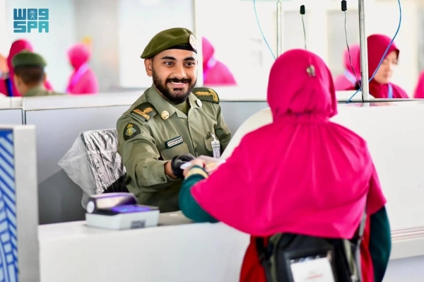 The Passports Department at Prince Muhammad bin Abdulaziz International Airport in Madinah received on Tuesday the first group of pilgrims who arrived from China to perform Hajj this year.