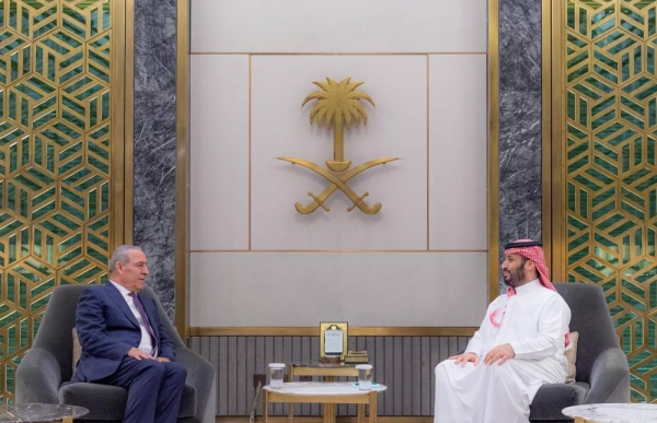 Crown Prince receives Palestinian VP to discuss joint efforts in support of Palestinian cause
