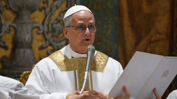 Pope Leo XIV said the Church should be a 'beacon' to reach areas suffering a 'lack of faith' in his first mass as pontiff on Friday