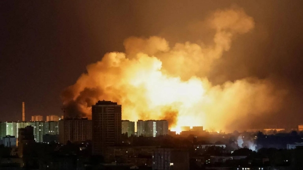 Russia launches massive drone and missile barrage on Kyiv, injuring 14