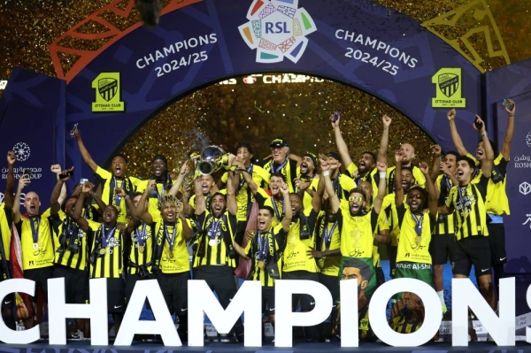 Al Ittihad lift Saudi Pro League title in dazzling celebration at packed Jewel Stadium