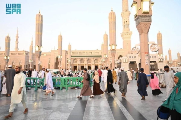 The arrival of residents in Madinah coincides with the departure of pilgrims heading to Makkah and the holy sites to perform Hajj rituals.
