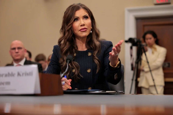 Homeland Security Secretary Kristi Noem testifies in Washington, DC, on May 6