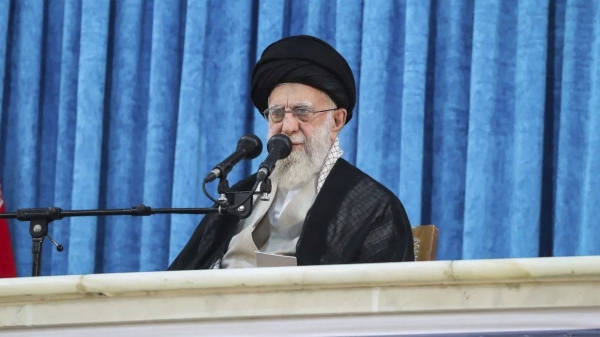 Supreme Leader Ayatollah Ali Khamenei was giving a speech marking the anniversary of the 1989 death of the late revolutionary founder Ayatollah Khomeini