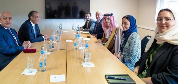 Saudi Minister of Foreign Affairs Prince Faisal bin Farhan holds talks with Iranian Foreign Minister Seyed Abbas Araghchi in Oslo on Wednesday.