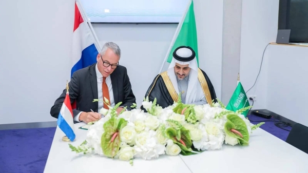 Saudi Deputy Minister of Environment, Water, and Agriculture Eng. Mansour Al-Mushaiti attended the ceremony of signing 27 agreements and MoUs in Amsterdam.