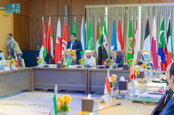 Saudi Minister of Justice Dr. Walid Al-Samaani chairs the 74th meeting of the Executive Office of the Council of Arab Justice Ministers in Rabat on Wednesday.