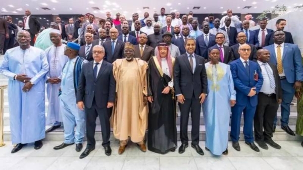 Saudi Deputy Minister of Foreign Affairs Walid Al-Khereiji attending the annual Africa Day reception in Riyadh.
