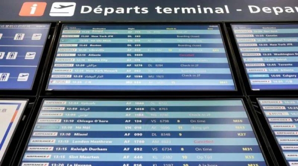 Cancellations will not only impact routes to and from France, but also aircrafts flying over French airspace