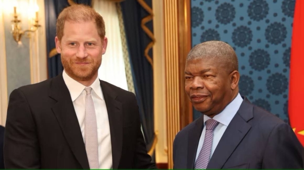 Angolan President Lourenço alongside Prince Harry, Duke of Sussex